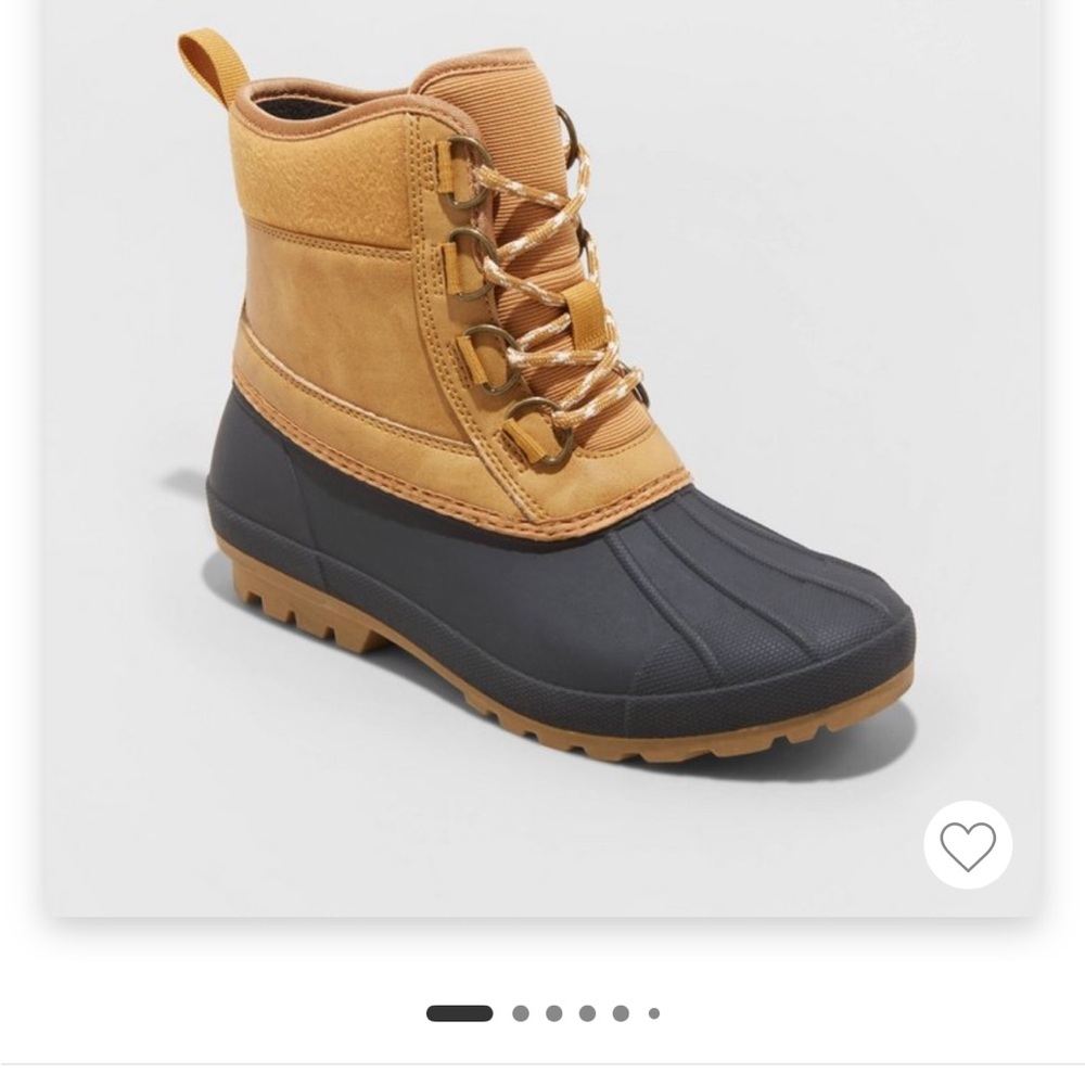 Tan and Black Duck Boots